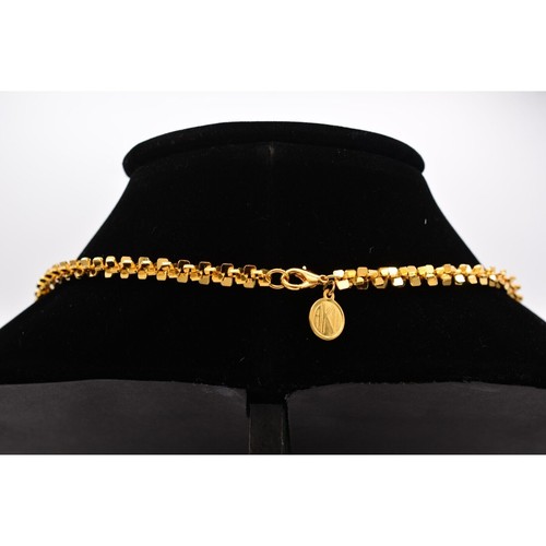 Anne Klein Vintage Necklace Bright Gold Tone Chunky Chain AKII Signed 1990s BinL - Picture 5 of 12