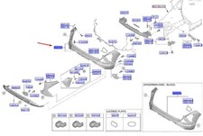 Hyundai Kona SX2 Heckstoßstange unten Abdeckung 86612BE100 NEU ORIGINAL