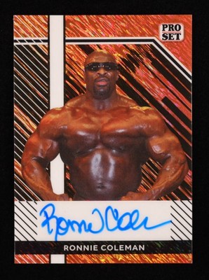 2024 Leaf Collective Pro Set Auto Orange Shimmer 5/8 Ronnie Coleman #PSA-RC2 