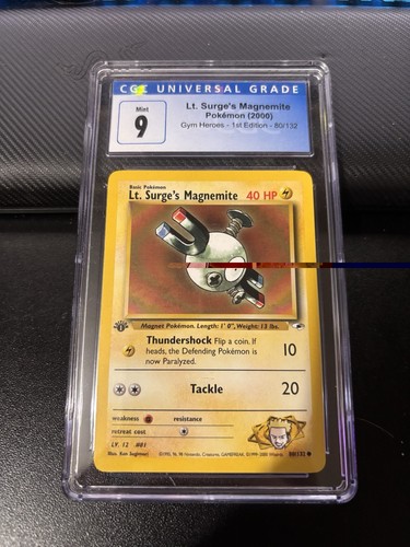 Lt. Surge's Magnemite (1st Edition) graded CGC 9 for sale on eBay