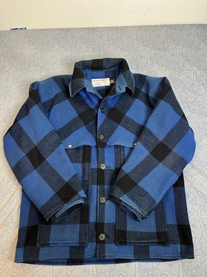 Vintage Filson Wool Double Mackinaw Cruiser Jacket Blue Men's