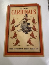 1950 St. Louis Cardinals Scorecard vs Cincinnati Reds Stan Musial 3-5
