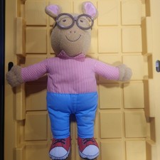 VIntage Playskool Talking Arthur Doll PBS Toy Plush GUC 1996 Hasbro Untest P21