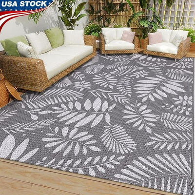 #ad Waterproof Outdoor Area Rug Portable Easy to Clean Durable Indoor Outdoor Carpet $35.17