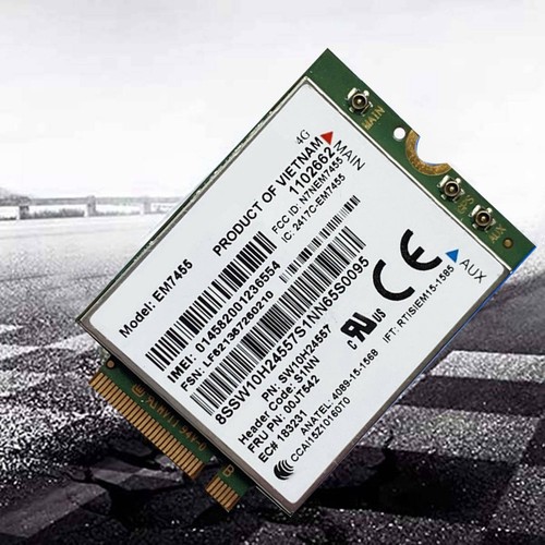 2X Em7455 LTE 4G Card+Antenna Gobi6000 00JT542 01AX756 for Thinkpad4553 - Afbeelding 2 van 8