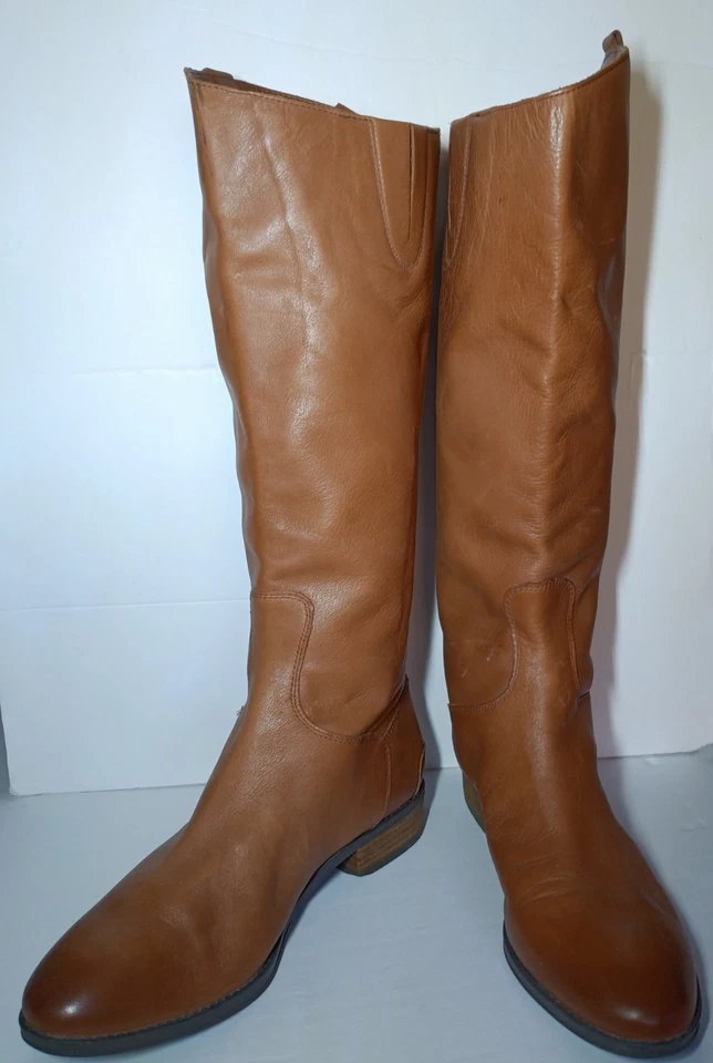 Sam Edelman  Brown Whisky  Leather Women's Knee High Riding Boots Size 11.5 - Image 3 of 4