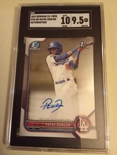 2022 Bowman Chrome Prospect Rayne Doncon AUTOGRAPH #CPA-RD Graded SGC 9.5 Mint+