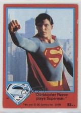 1978 Topps Superman The Movie Christopher Reeve Plays Superman #83 01w7