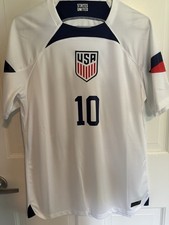 USA Pulisic 10 Soccer Jersey White Navy Red National Team Soccer Shirt