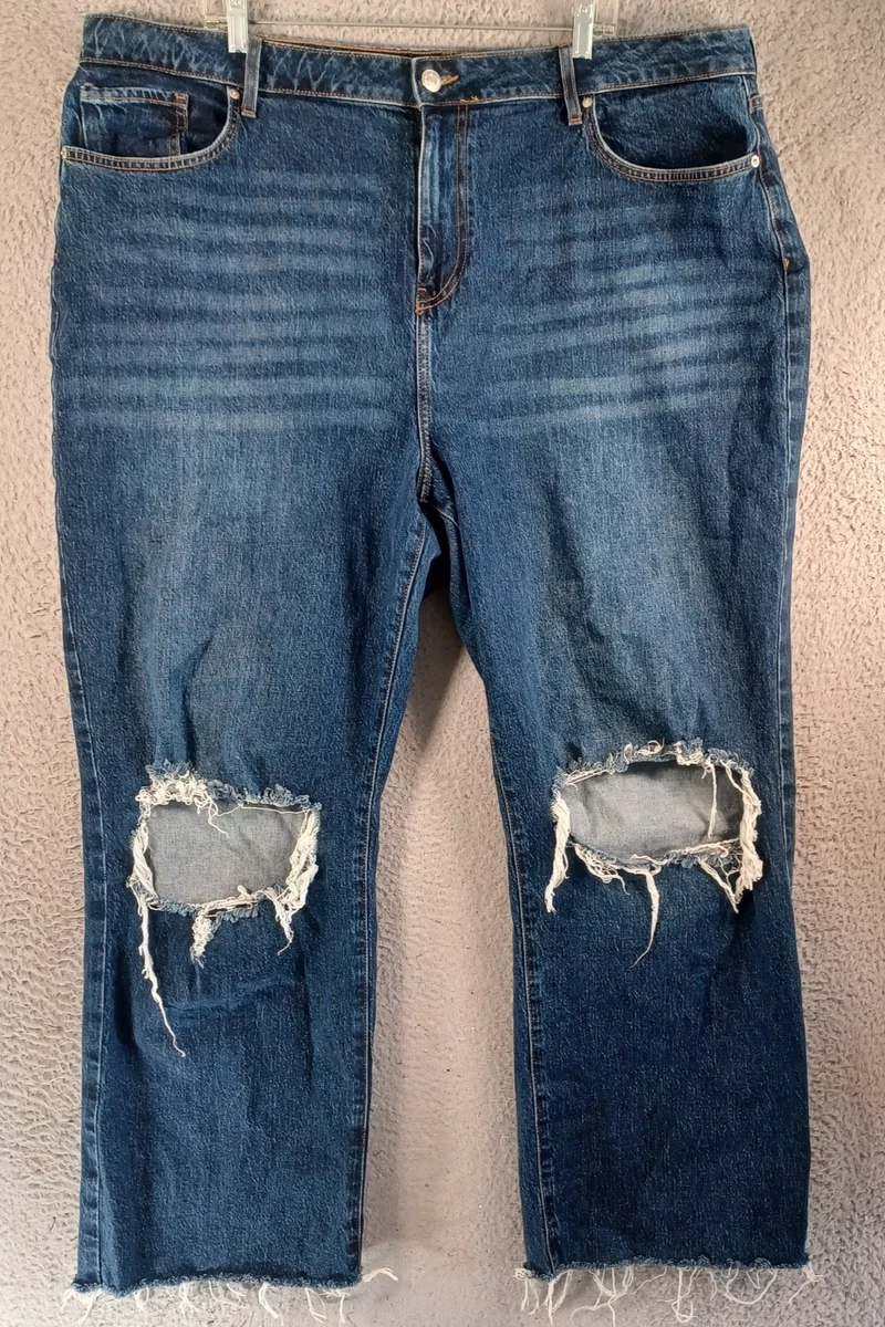 JEANS MOM FIT DECHIRÉ BLEU CLAIR TAILLE HAUTE. EXPÉDITION EN 48H