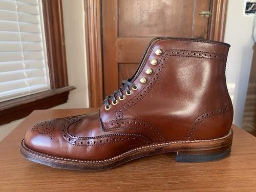 WORN 3x w BOX | ALDEN x EALDWINE 8.5D MADISON BROWN WINGTIP BOOTS 8.5 D - 第 4/21 張圖片