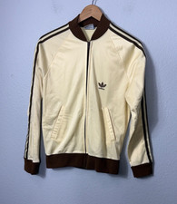 Adidas ATP Keyrolan 1980s Tennis Cream Made USA Track Top Jacket Vintage Small