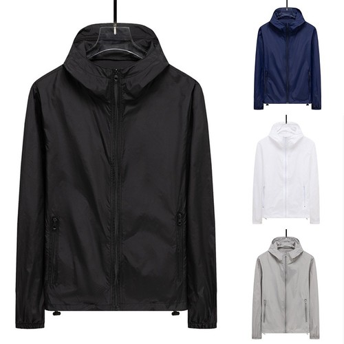 Cappotto Uomo Giacca a Impermeabile Traspirante Moda con Cappuccio - Foto 5 di 17