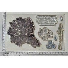 Stampin Up Floral Bouquet Cling Rubber Stamp Set Card Making Vintage