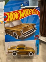 2022 Hot Wheels 44 Chevy Bel Luft 3/1.5M57 Chevy Gold W / Weiß Wand Schwarz 5 Sp