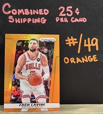 ~#/49 ORANGE PRIZM~ 2024-25 Panini Prizm Deca - Zach LaVine SP #'d BULLS DECA