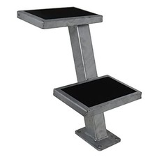 3006.6812 Galvanized Trailer Tongue Step - Silver Double