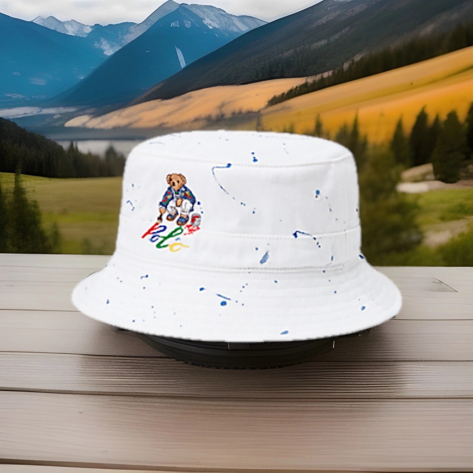Polo Ralph Lauren Bear Paint-splatter Bucket Hat S/M
Opens in a new window or tab