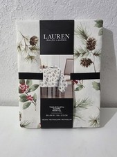 Ralph Lauren Juniper Berries 60 x 84 Oblong Fabric Tablecloth Holiday Christmas