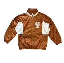 Vintage 90's Apex One Texas Longhorns Full Zip Jacket Windbreaker Size Large