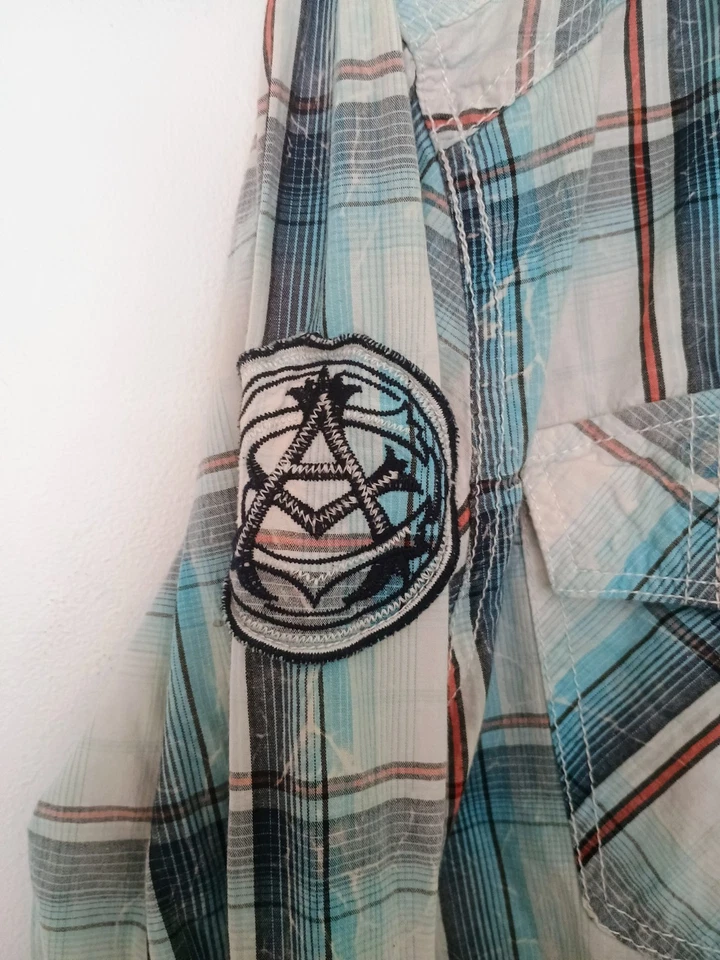 Affliction Black Premium Plaid Shirt XL Slim Fit Pearl Snap Button Long Sleeve - image 3 of 4