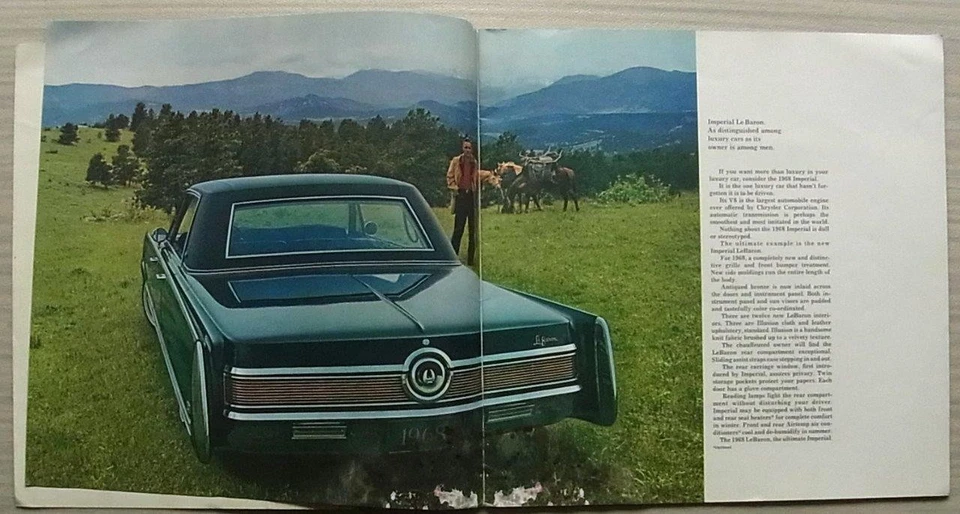 CHRYSLERIMPERIAL LF США автомобиля продажи брошюра 1968 Crown вариатор седан LeBaron хардтоп - Изображение 3 из 4