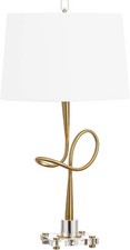Modern Abstract Gold Table Lamp 30in LED Included