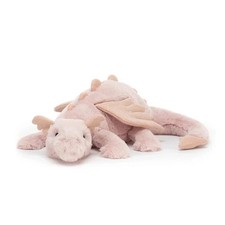 Jellycat 20in Rose Dragon Plush Soft Toy With Tags  Dust Bag Limited