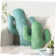 Set of 2 Cactus Decorative Throw Pillows, Blue Green & Sage Green (Pack of 2)