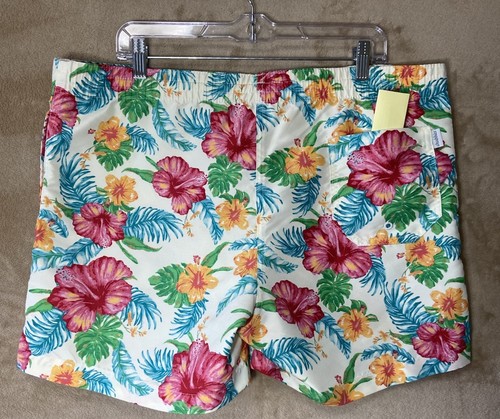 Pantalones Cortos de Natación Chubbies Para Hombre L Floral Hawaiano Aloha Friday Marfil Hibisco - Imagen 13 de 14