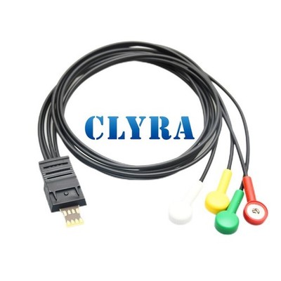 ECG Holter Patient Cable 4-Leads Snap Compatible with Schiller MT-101 200