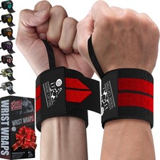 Wrist Wraps with Thumb Loops for Weightlifting, Powerlifting & CrossFit
