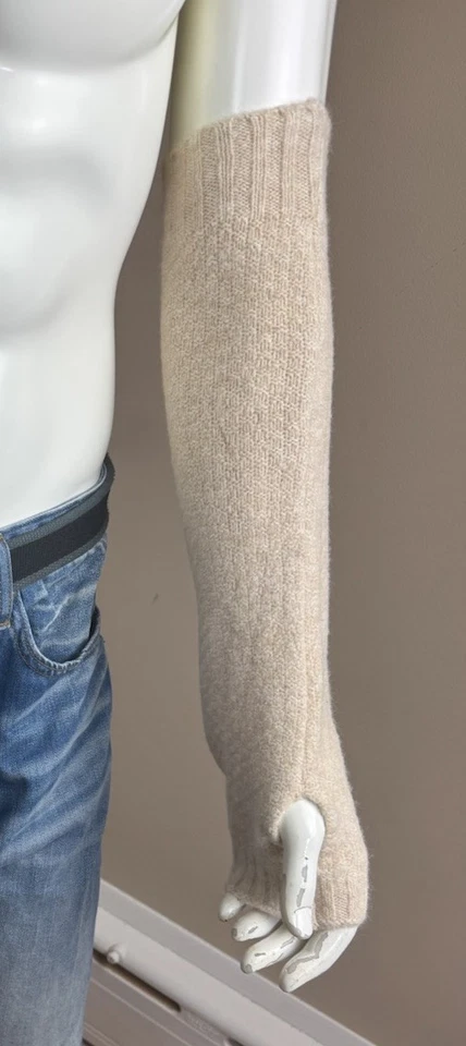 Free People ARMOUR Knit Arm Warmers With Thumb Holes Cream NWOT $34 - Image 3 of 4