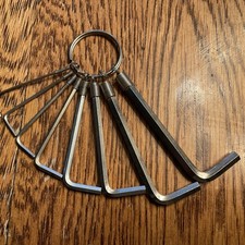 Vintage Allen Alan Hex Key Set Ring Hardened ...