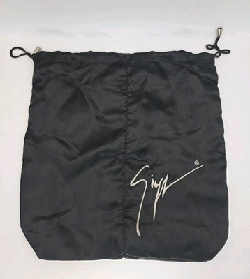 GIUSEPPE ZANOTTI Dust Bag Black Drawstring Shoe Storage 12x12.5 Authentic