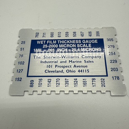 2 Wet Film Thickness Gauges, 1-80 Mil Scale, Step and Notched for Paints - Picture 3 of 4