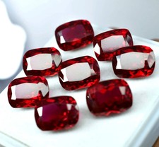 Natural Certified 150 Ct Burmese Red Ruby 12-14 Pcs Loose Cushion Gemstone Lot