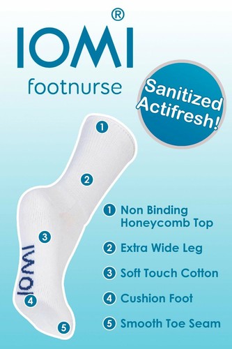 IOMI - 3er-Pack extra breite nicht elastische Diabetikersocken für Herren und Damen für geschwollene Beine - Bild 2 von 9