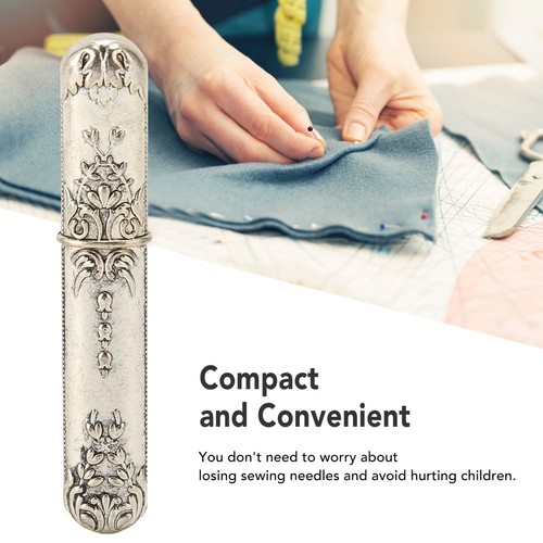 Nähnadeln Etui Sticknadelhalter für Handnähnadeln silber - Bild 18 von 24