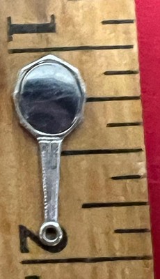 Vintage Sterling Silver Hand Mirror CHARM w/Mirror JMF 7/8 