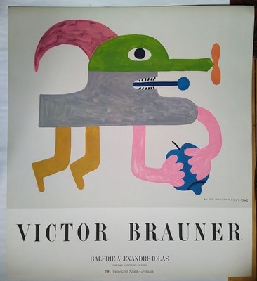 Victor Brauner - Lithographie (La Pomme socialiste) Galerie Alexandre Iolas Pari