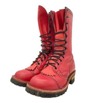 Wesco Custom Jobmaster 12 Loch Stiefel Größe 5E Rot Leder Vibram Sohle