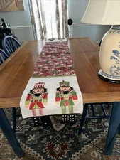 Pier 1 Table Runner 13" x 72" Christmas Nut Cracker   Table Runner