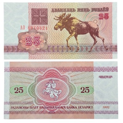 Belarus 25 Rublei P6(U) Banknote - Unique Collectible Currency  