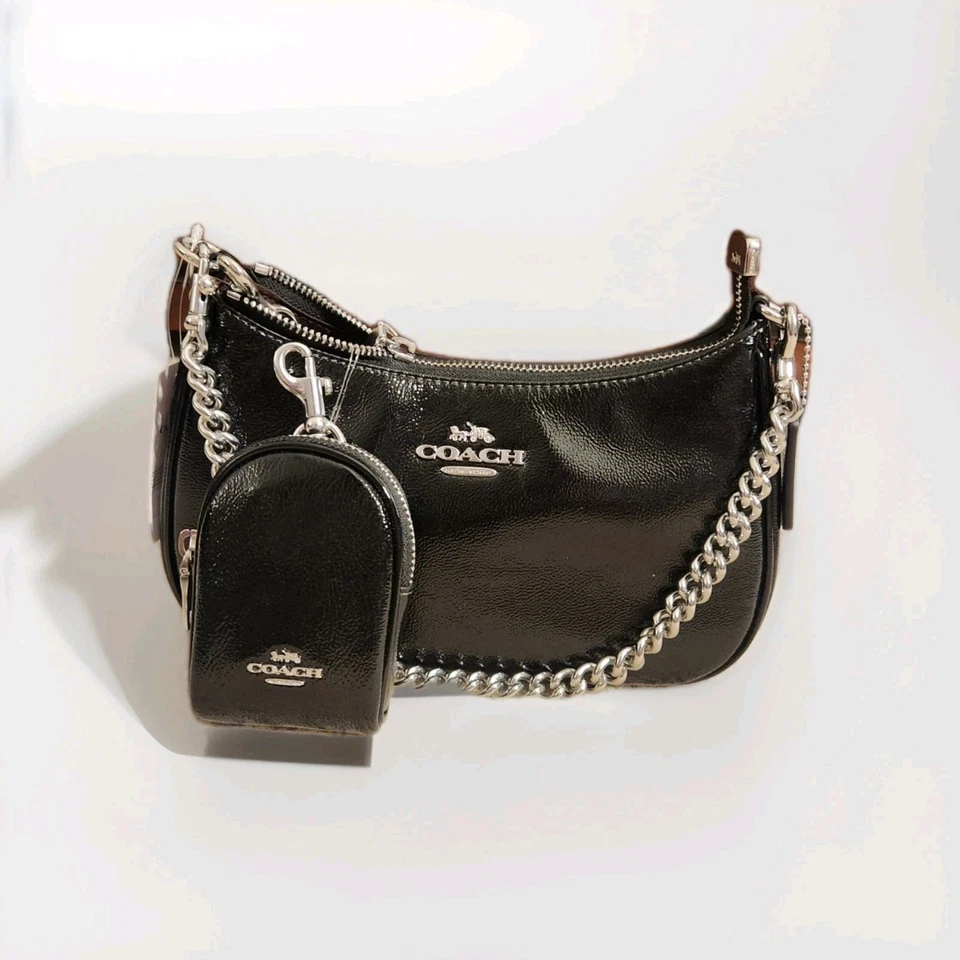 Bolso Bandolera/Hombro Coach Teri en Paja/Dorado/Negro CBI17 NUEVO CON ETIQUETAS Foto 2 de 4