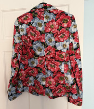 ESCADA Womens Floral Button Front Lined Blaze...