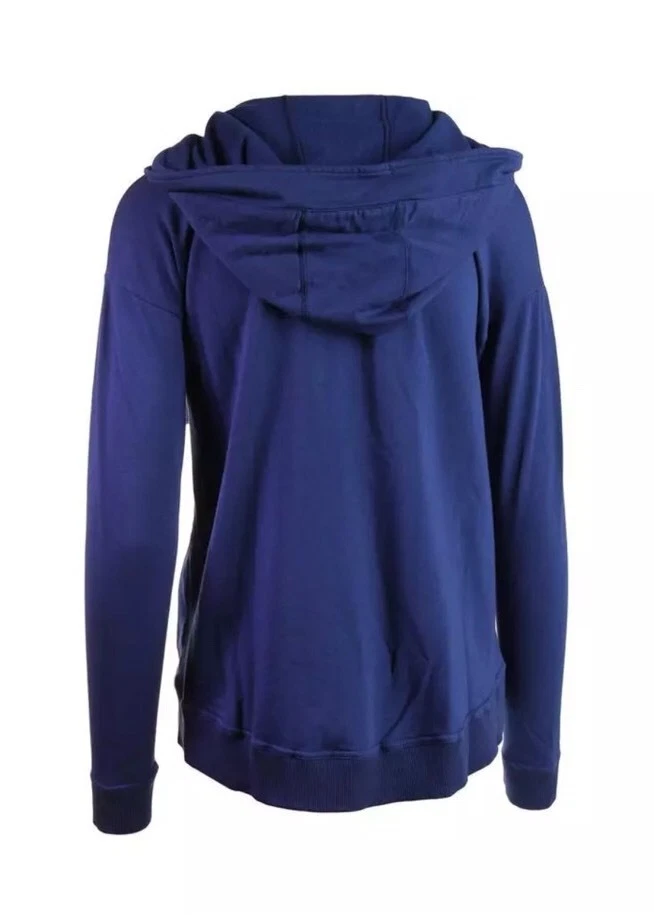 MOD-O-DOC Para Mujer Nueva Talla XS S Azul Cremallera Frontal Sudadera con Capucha Polar Mezcla de Algodón Chaqueta Foto 2 de 3
