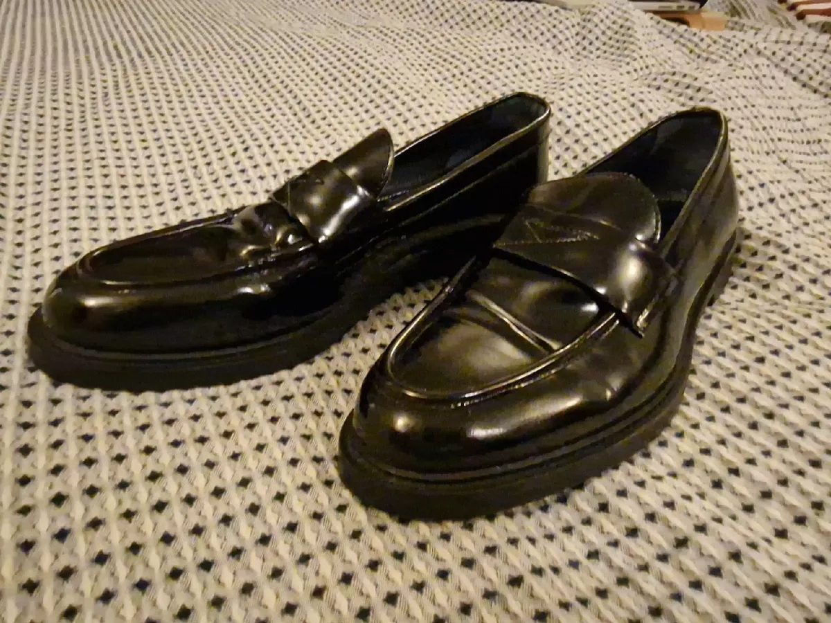 Zara Loafers Black Patent Men EU 42 UK 8 UK8. 5 eBay