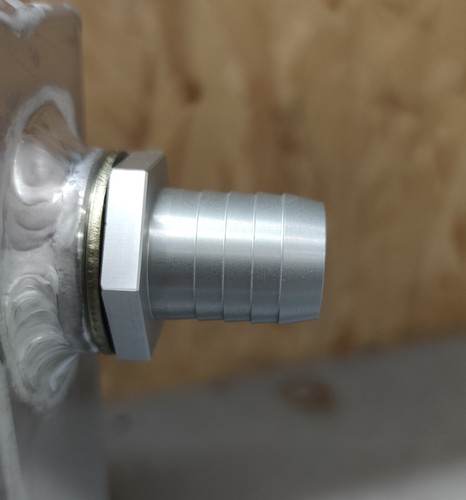 Threaded Sleeve Ø19 Mm For Water Cooler For Intercooler LLK Liquid To Air - Picture 4 of 4