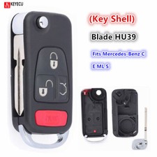 For Mercedes-benz C E Ml S 31 Button Flip Remote Key Shell Blank Blade Hu39 For Mercedes-benz C E Ml S 31 Button Flip Remote Key Shell Blank Blade Hu39